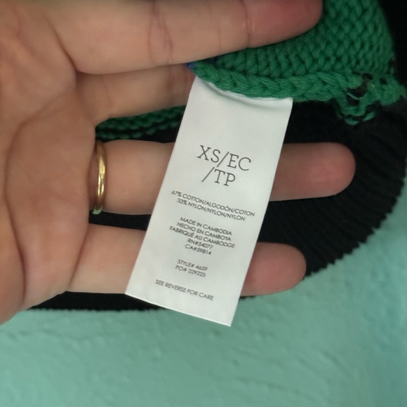 CAbi Cropped Multi Stripe Crew Neck Sweater - Picture 7 of 9